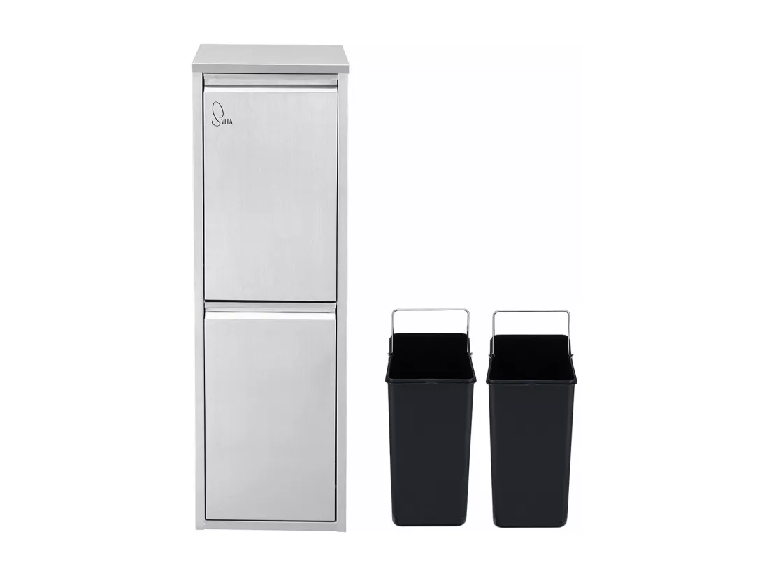 16 litres Poubelle en inox