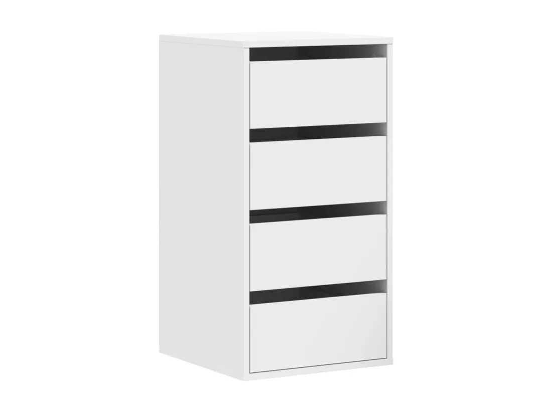 Commode d'angle blanc 40x41x76 cm bois d'ingénierie
