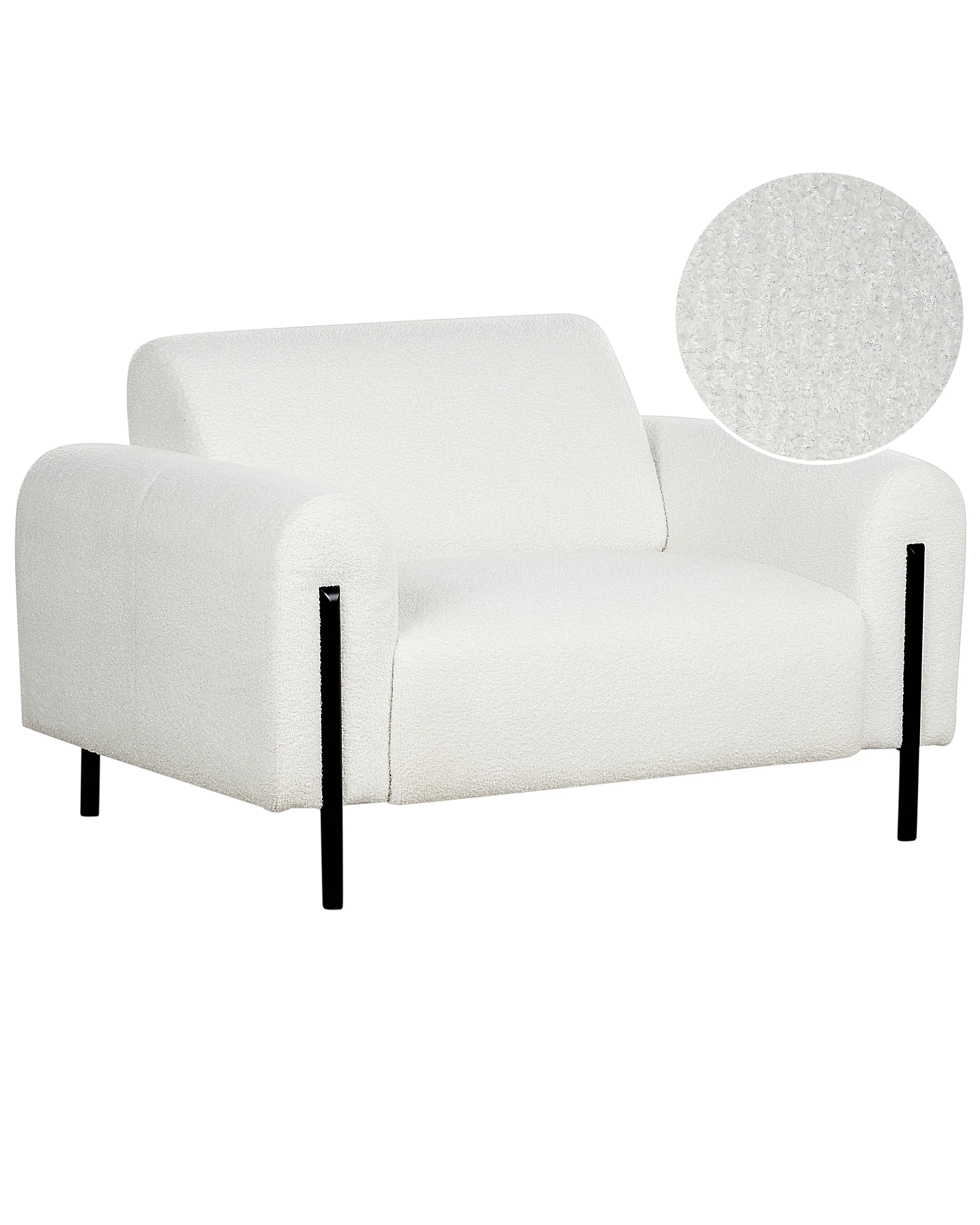 Fauteuil ASKIM Bouclé Wit