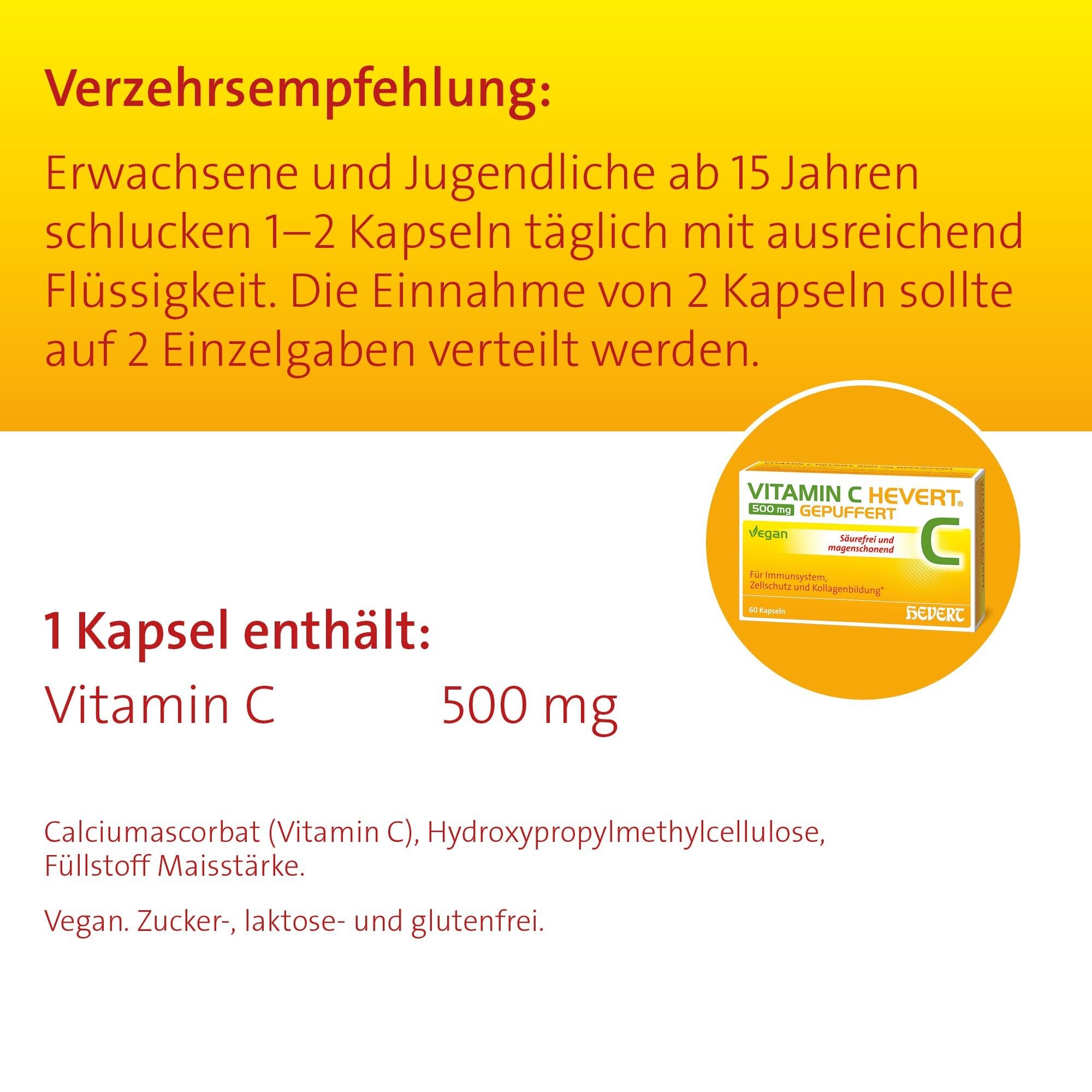 VITAMIN C HEVERT® 500 mg GEPUFFERT
