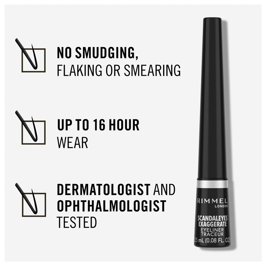Rimmel London Exaggerate Liquid Eyeliner #001 Black 2,5ml