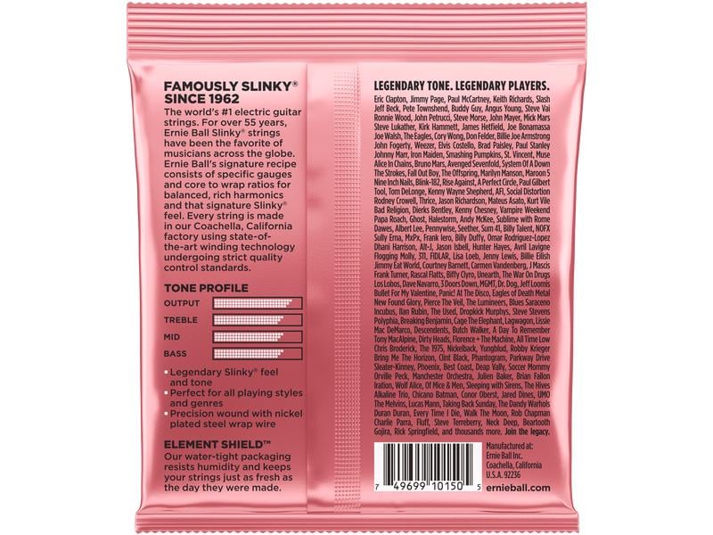 Ernie Ball Gitarrensaiten 2217 Slinky Nickel – Zippy 07-36 Leichter E-Gitarrensaiten-Satz