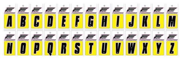 Lettres Pour Plaques BMX Forward Noir