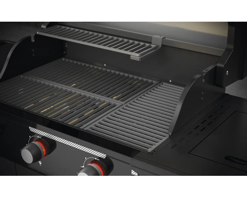Tenneker® Halo Gas Grill Power Zone TG 3 156,4 x 61 x 117,5 cm 3 branders + zijbrander, gietijzeren rooster, platformsysteem, glazen inzetstuk in het deksel