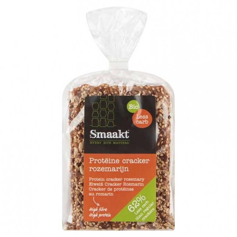 Smaakt Koolhydraatarme crackers rozemarijn 200 gram