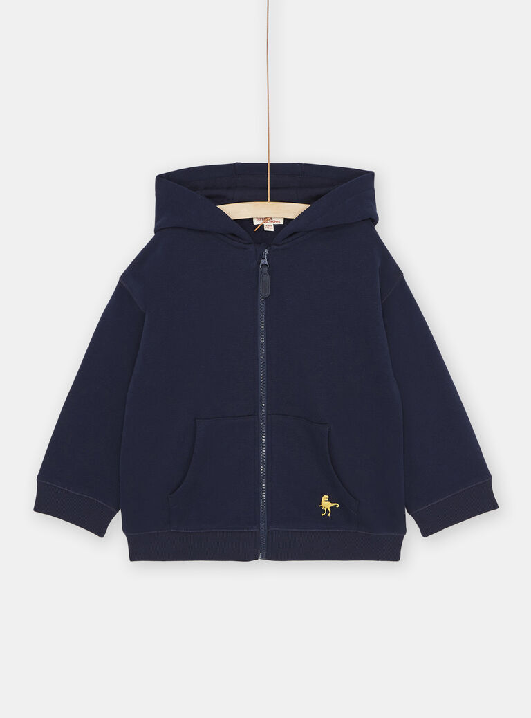 Haut de jogging bleu marine à capuche garçon