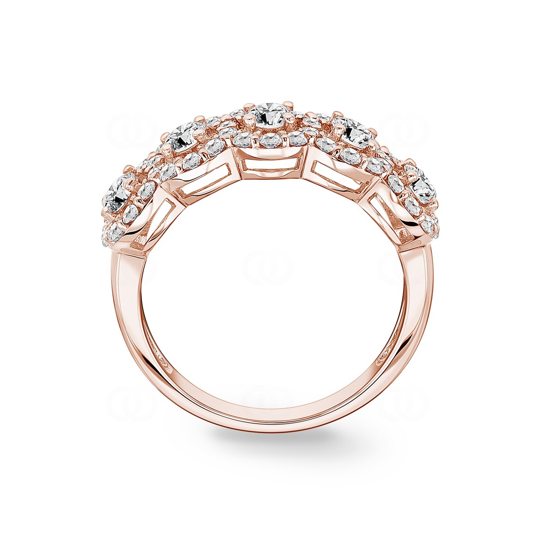 1.00 Karat Diamantring 750/18 K Roségold