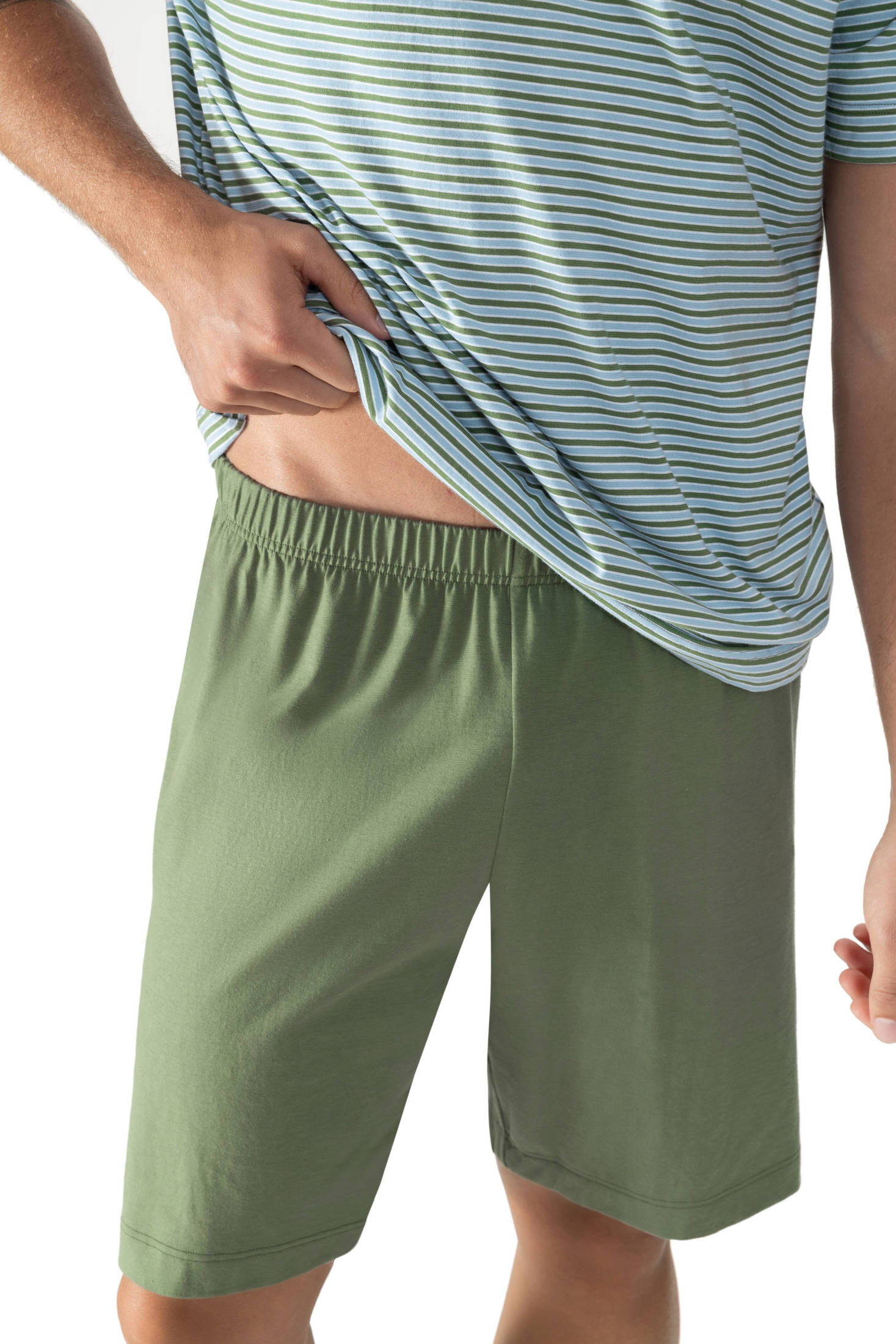 mey| Herren Schlafanzug Serie Micro Stripes