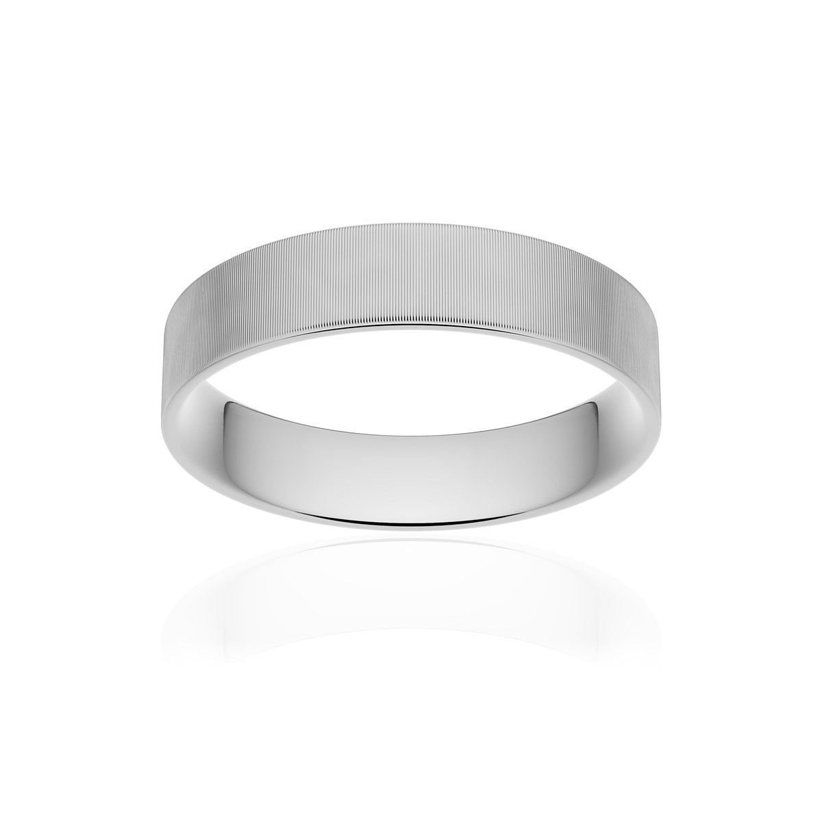 Alliance palladium 950 mat ruban plat confort 4,5 mm