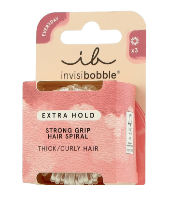 Invisibobble Extra Hold Crystal Clear 3-Stück