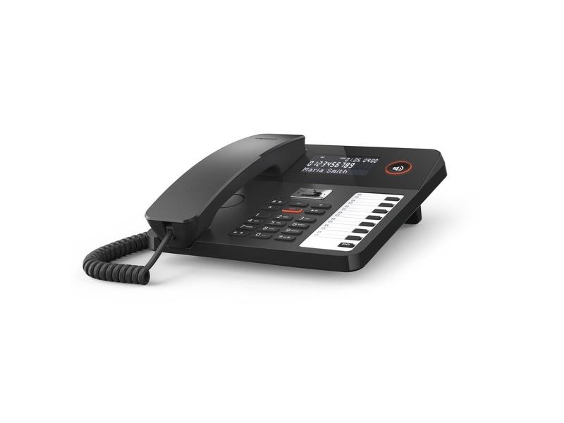 Gigaset Tischtelefon DESK 800A Schwarz Das Wand- und Tischtelefon für komfortable Telefonie mit Anrufbeantworter