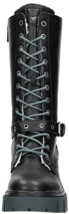 Mustang Veterschoenen Hoog zwart
