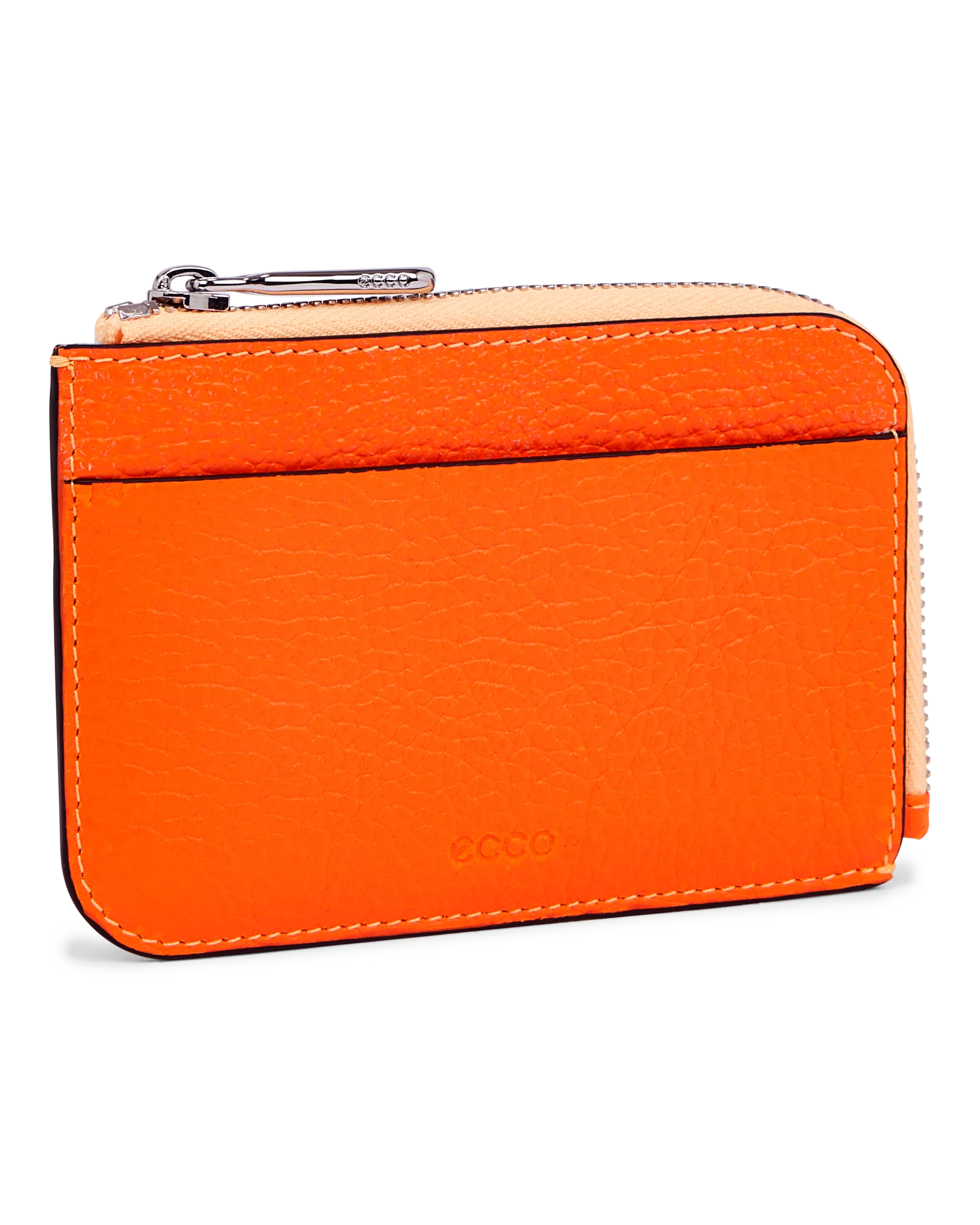 ECCO Card Case Kartenetui aus Leder Orange 8X12X1,5 cm