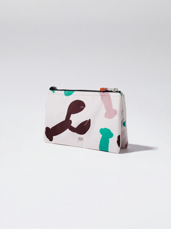 Bolsa De Nylon Estampado - Crudo