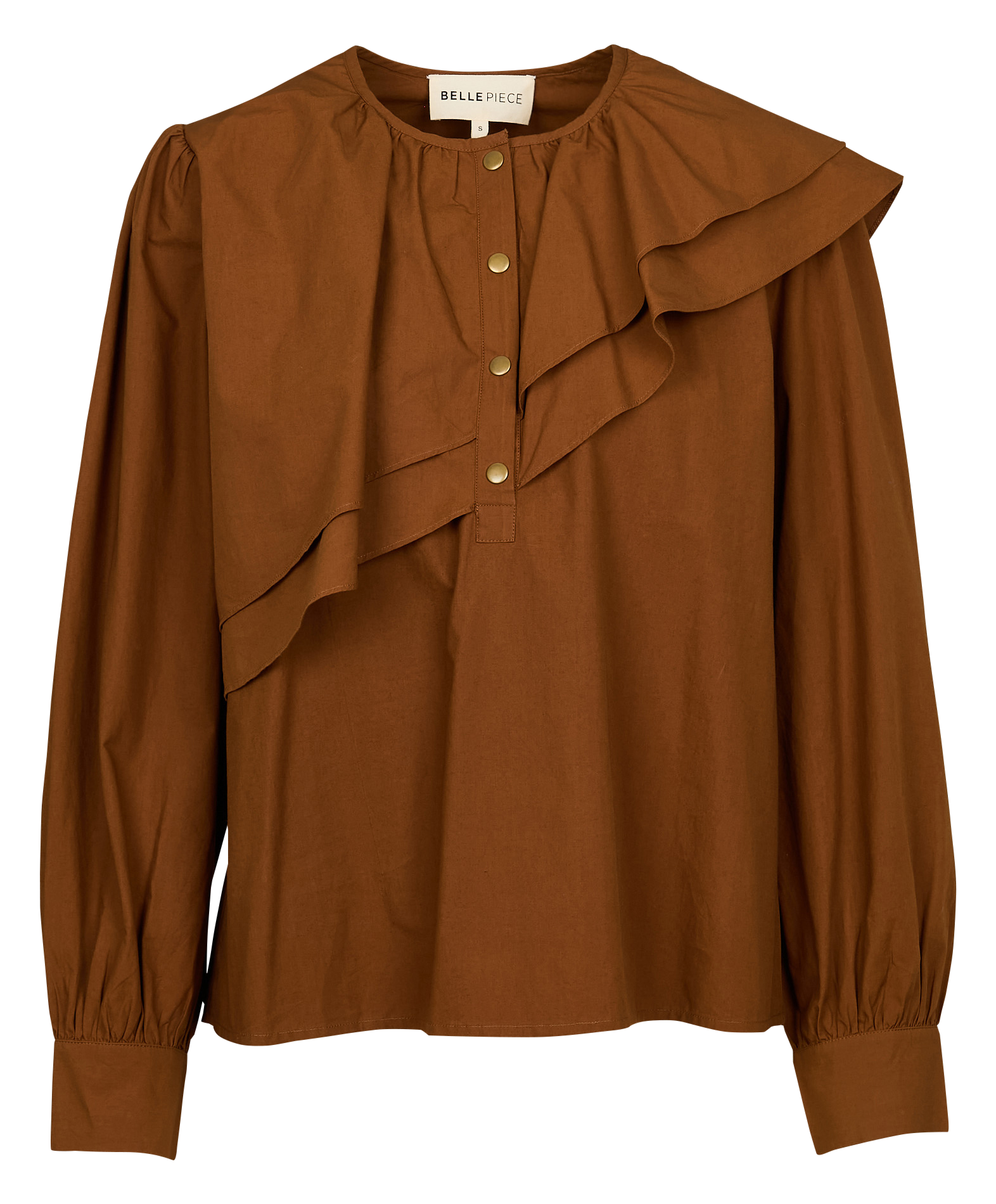 GERMAIN - Blouse col rond| Marron