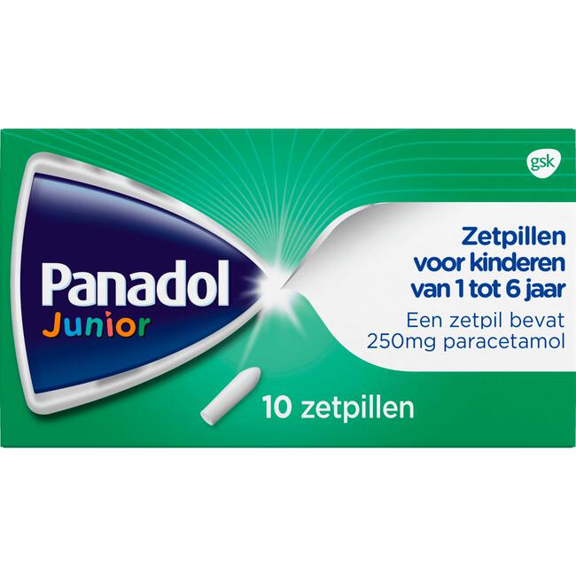 Panadol Junior Zetpillen 250 mg Paracetamol voor Kinderen van 1 tot 6 jaar
