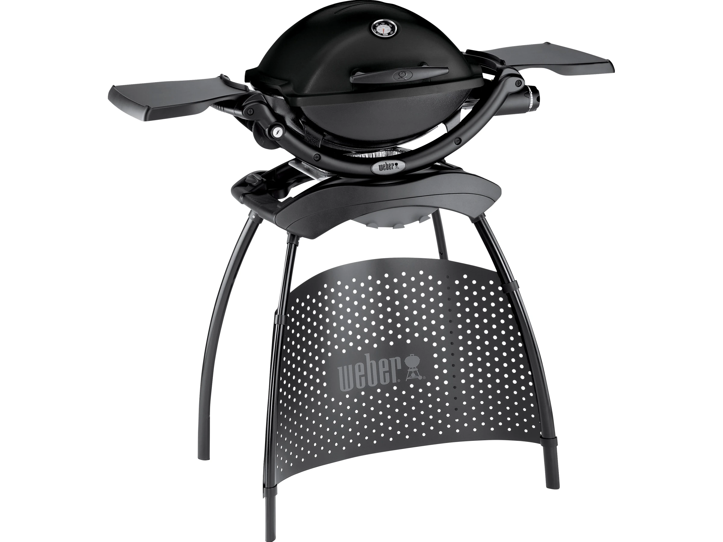 Weber Gasgrill Q 1200 Schwarz mit 1 Brenner und Standgestell