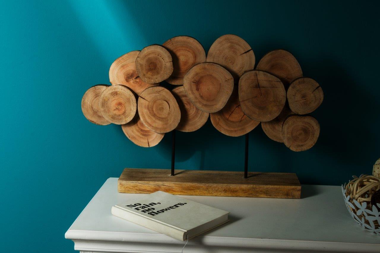 Holzstammdeko MADINDA - Massivholz - 67,5 cm