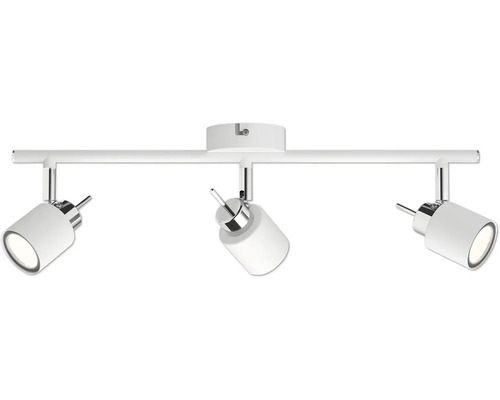 Plafondspot, 3-lichts, geschikt voor GU10/35W-lampen, 47,4 cm breed, wit