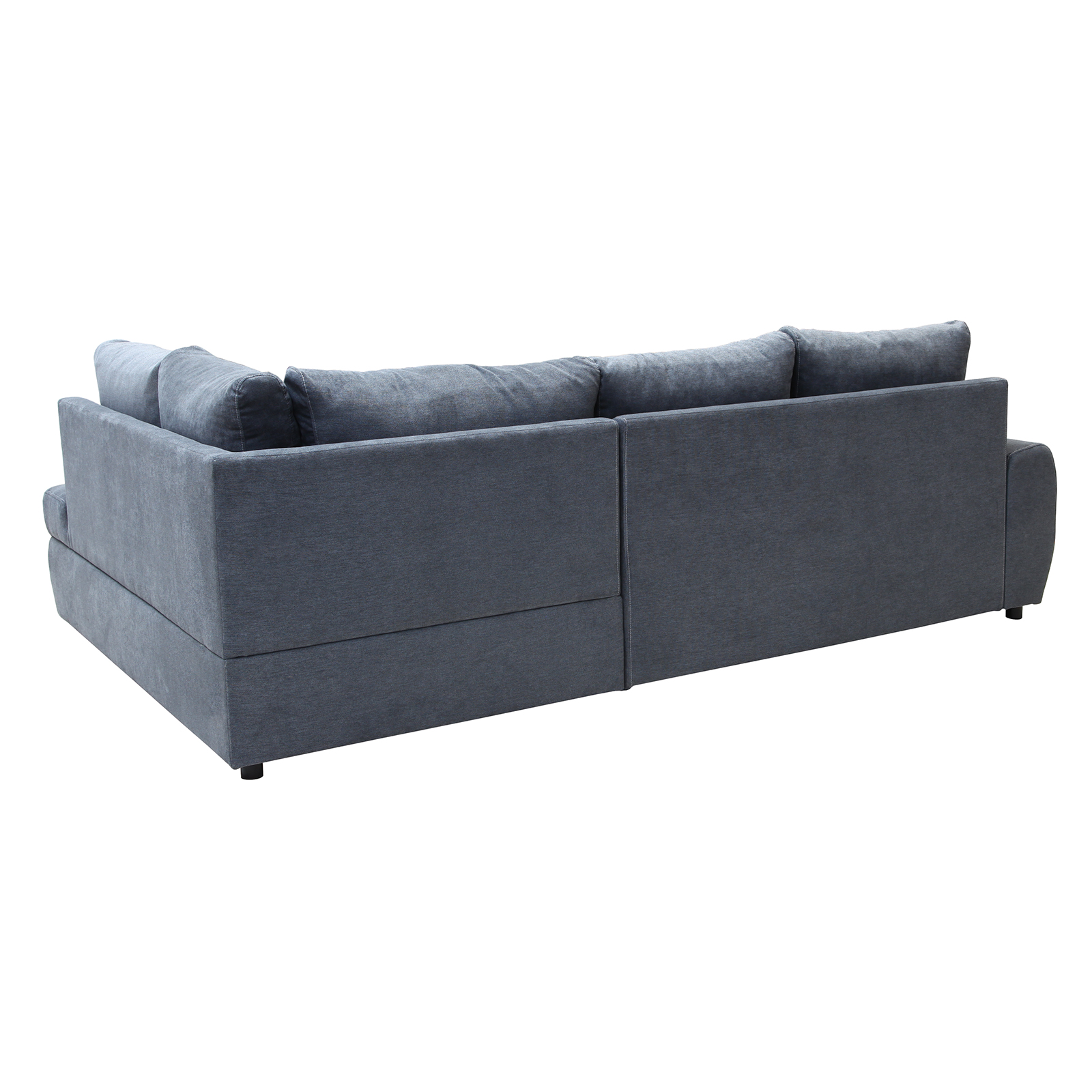 Ecksofa - steel - mit Liegefunktion und Staukasten - Recamiere rechts