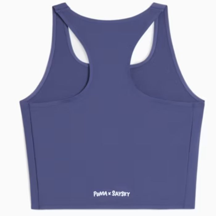Puma Dame Singletter Run Crop Saysky Blå