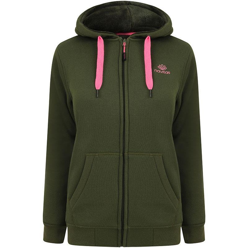 Sweat Femme Navitas Lily Sherpa Zip Hoody - Vert