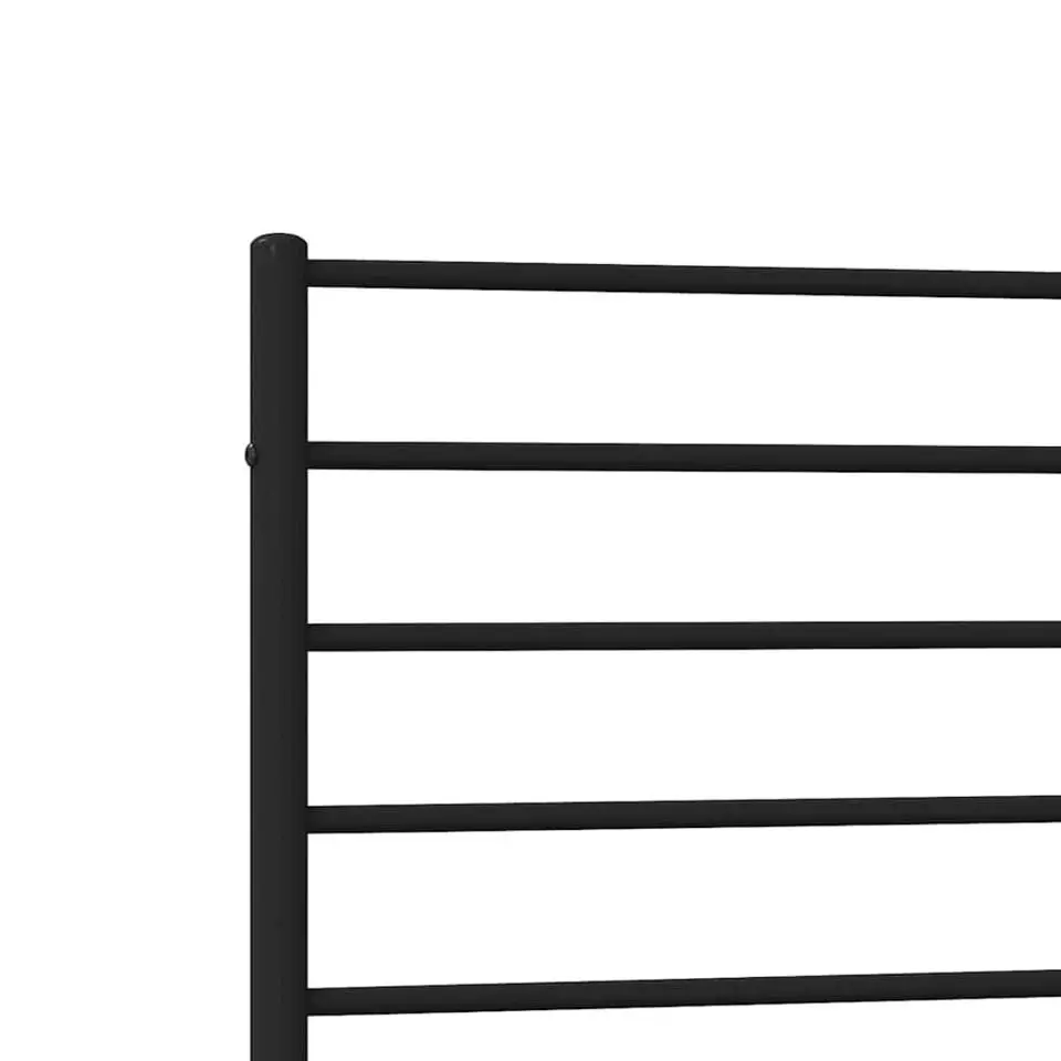 vidaXL - Bed frame met hoofdeinde - Zwart - Metaal - 90x200 cm