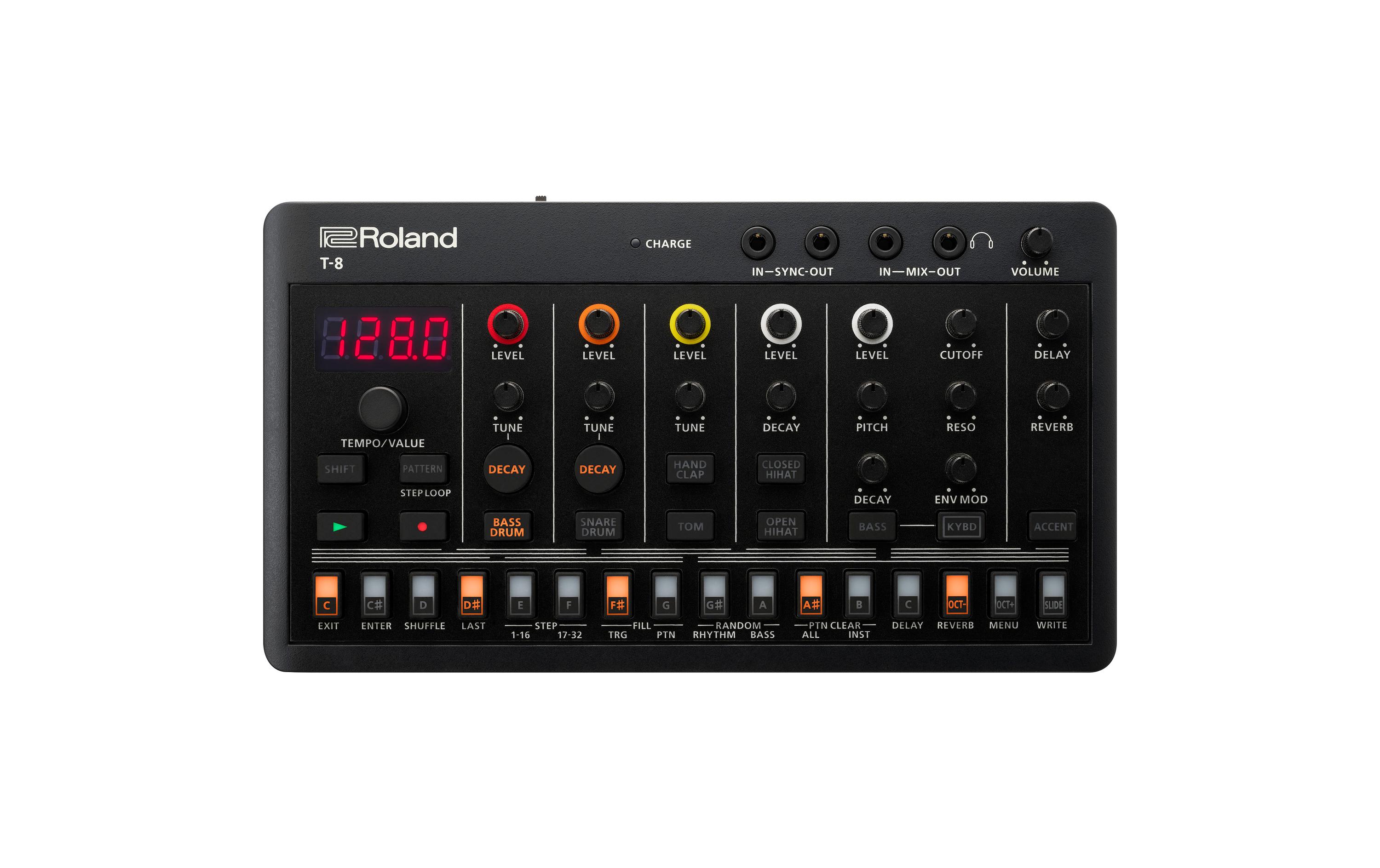 Synthesizer AIRA T-8 Beat Machine<br>Legendäre Roland TR Drum und TB Bass Sounds, kombiniert in einem rhythmischen Kraftpaket