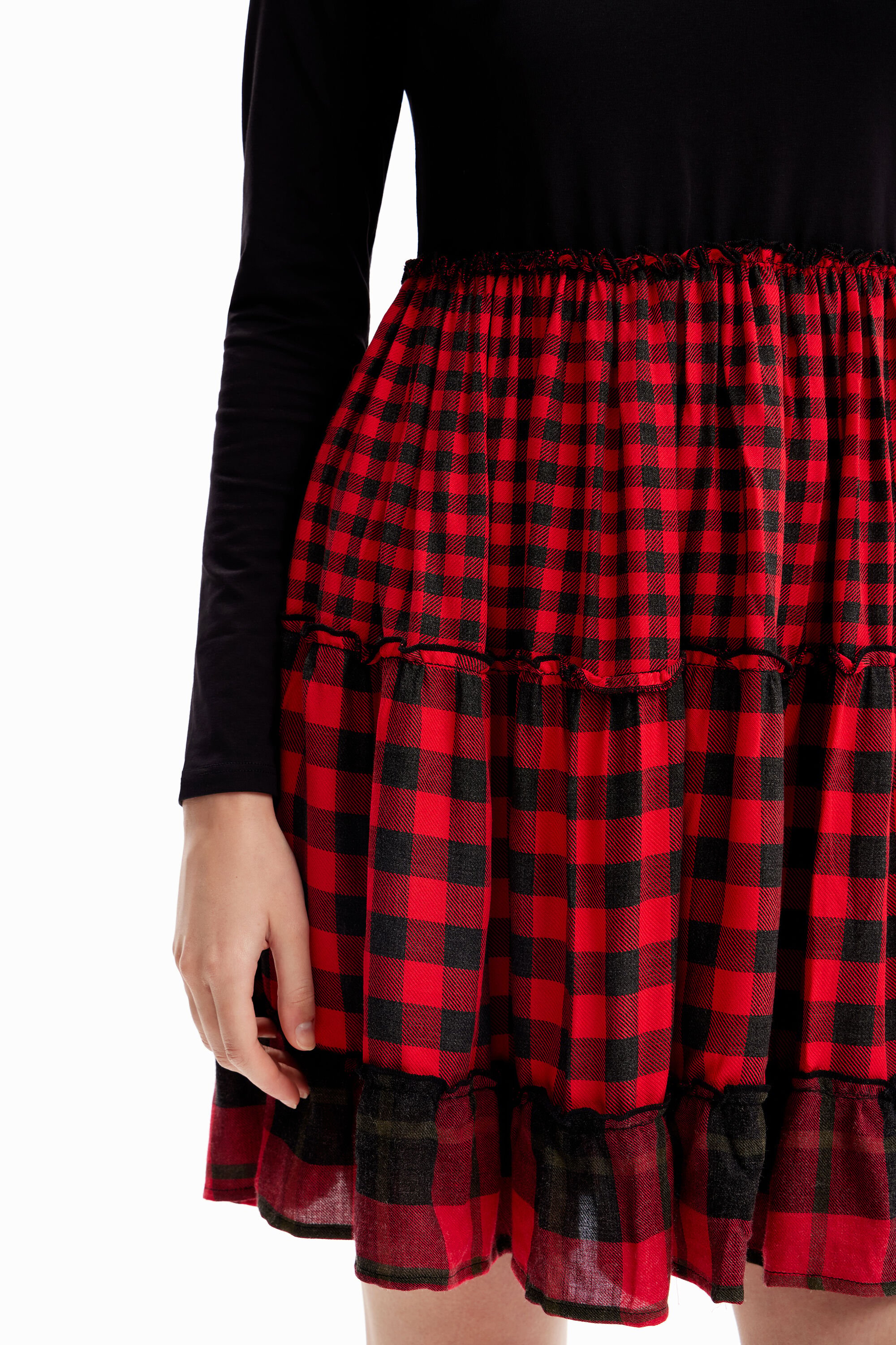 Vestido curto xadrez