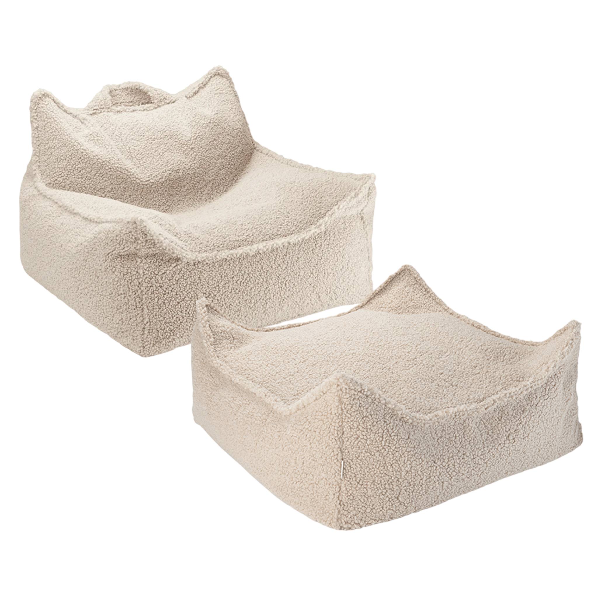 Wigiwama Sitzsack und Ottoman Set Biscuit