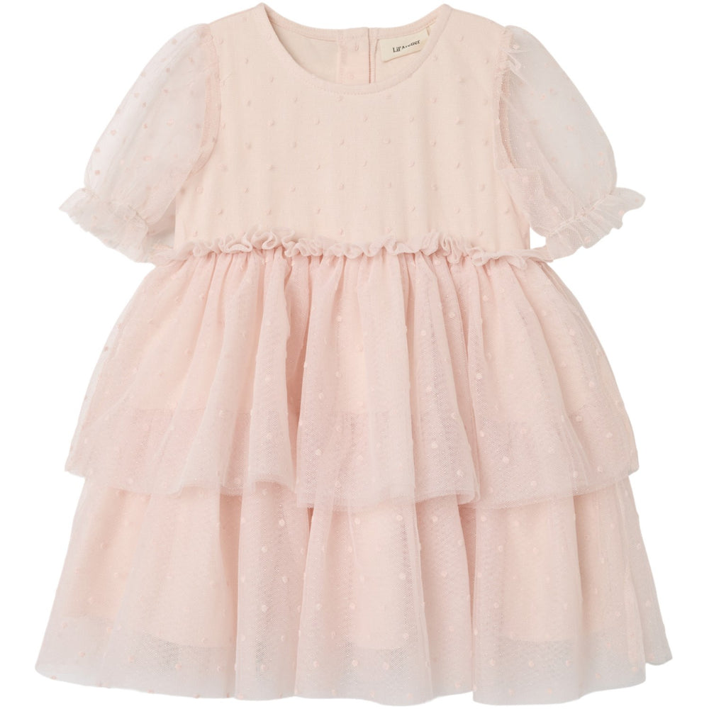 Køb Lil'Atelier Peach Blush Frilla Loose Tyl Kjole