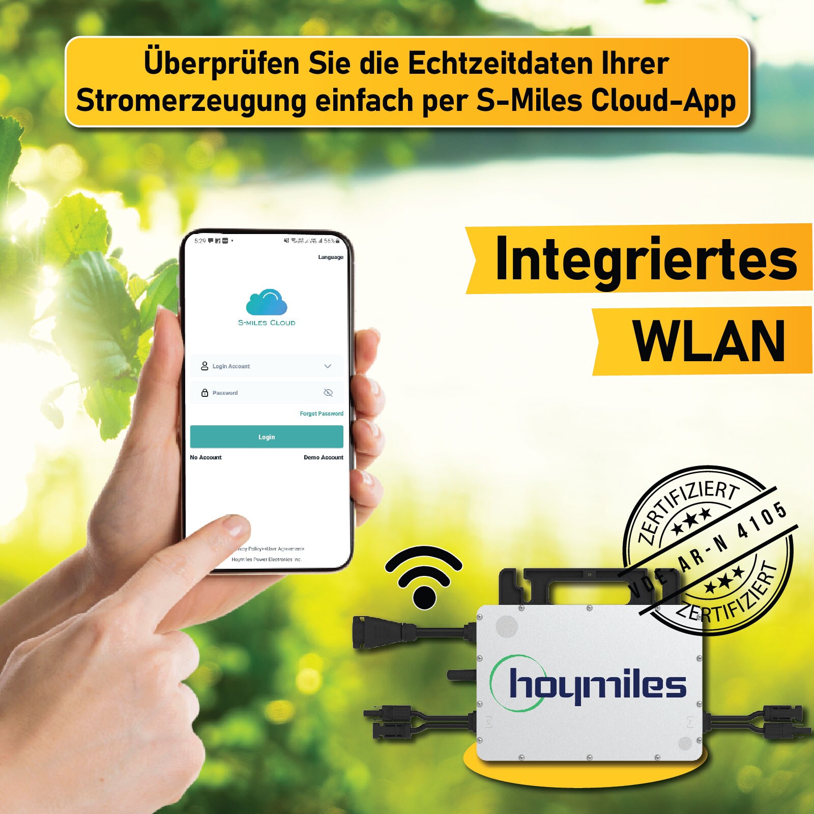 Epp Balkonkraftwerk Komplettset 1000W Bifazial | Hoymiles Wechselrichter 800W | Photovoltaik Solaranlage mit 3m stecker