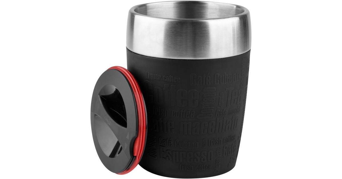 EmsaTRAVEL CUP Thermosbeker   (Zwart/roestvrij staal, 0,2 Liter)
