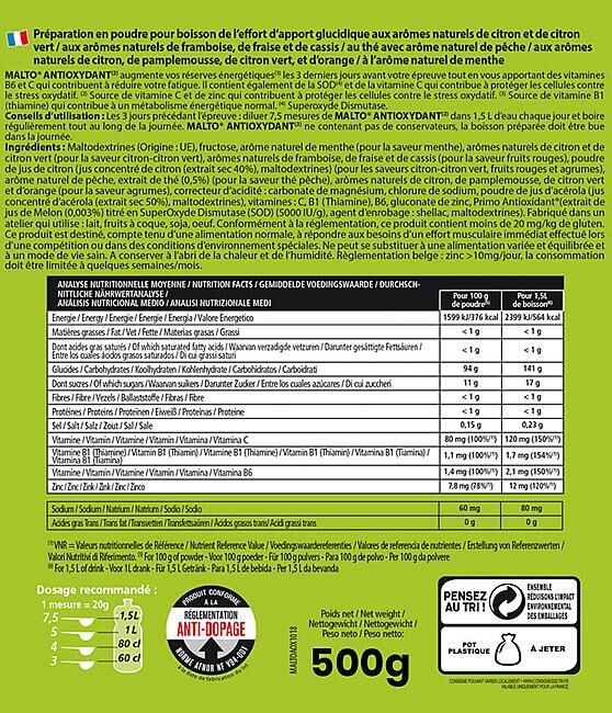 OVERSTIM.S - BOISSON MALTO ANTI OXYDANT THE PECHE
