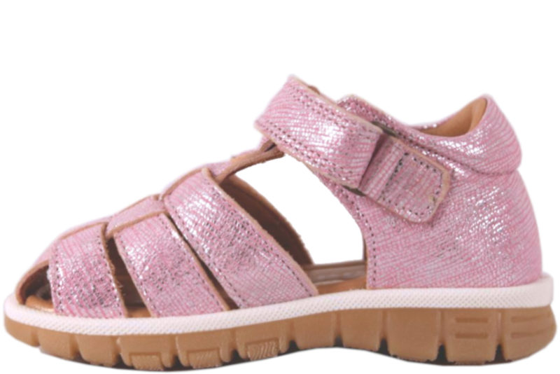 BISGAARD ANGUS METALLIC ROSA SANDAL I LÆDER