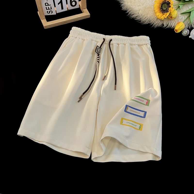 Breeson - Shorts met trekkoord en letters