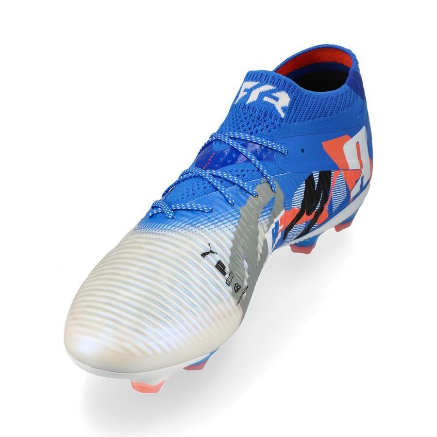 PUMA Future 8 Ultimate FG Forever - Blanc/Bleu/Gris/Noir/Glowing Red ÉDITION LIMITÉE