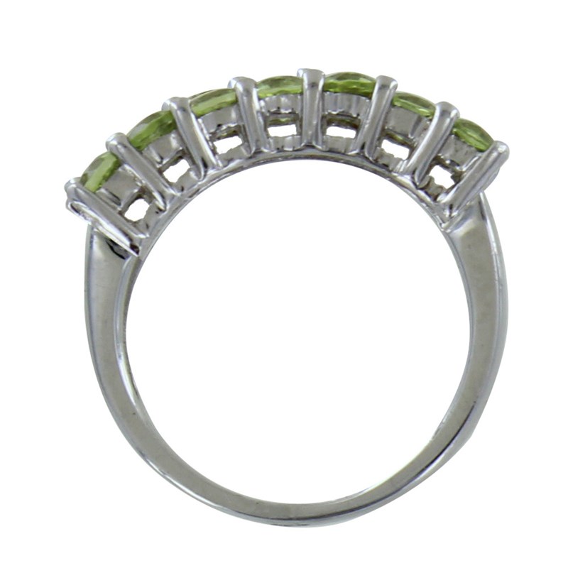 Bague Argent Rhodié Alliance Peridot