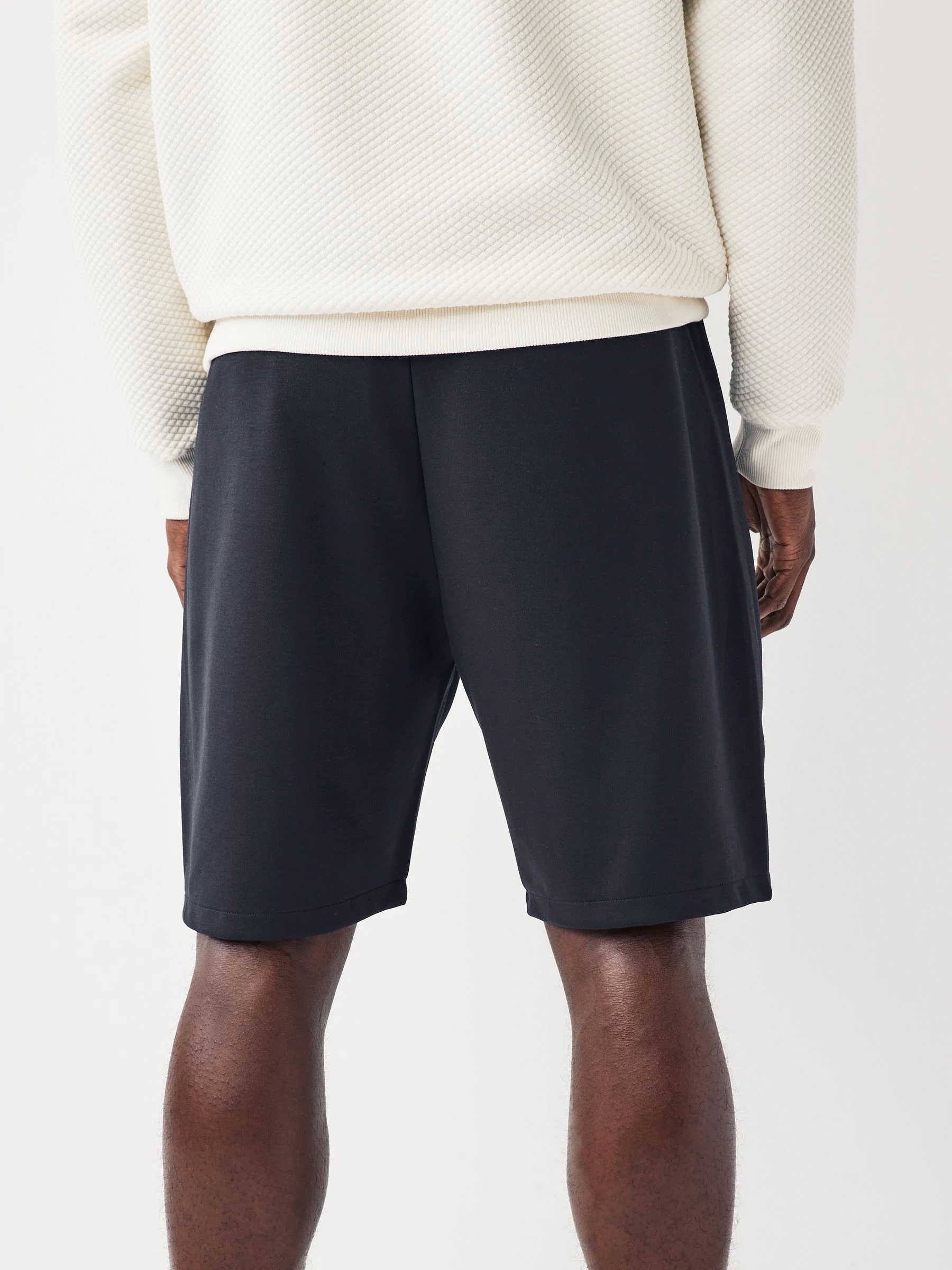 Donkerblauw - Jersey shorts met ritszakje