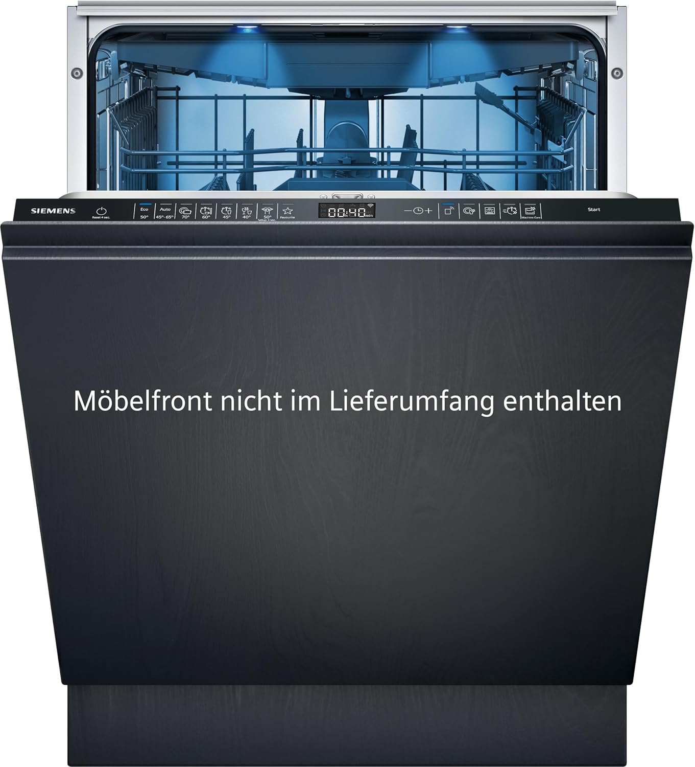 Siemens SX65ZX07CE, iQ500 Smarter Geschirrspüler Vollintegriert, XXL, Besteckschublade, Made in Germany, Zeolith Trocknung, Extra leise, aquaStop, varioSpeed Kurzprogramm, mit Innenbeleuchtung