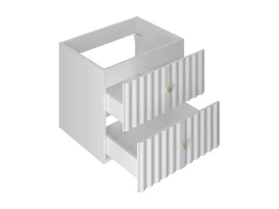 Meuble double vasque encastrée 120cm Izae Blanc