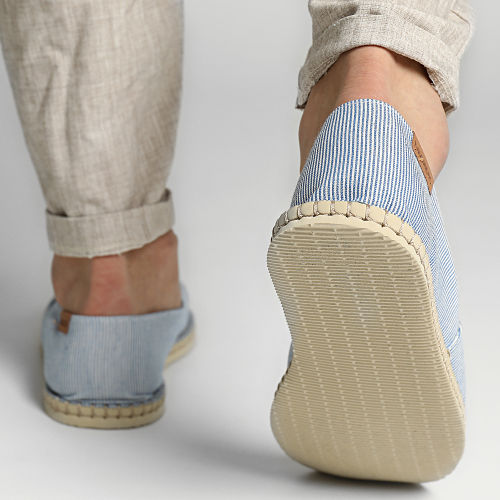 Espadrilles Origine Print Blanc Bleu