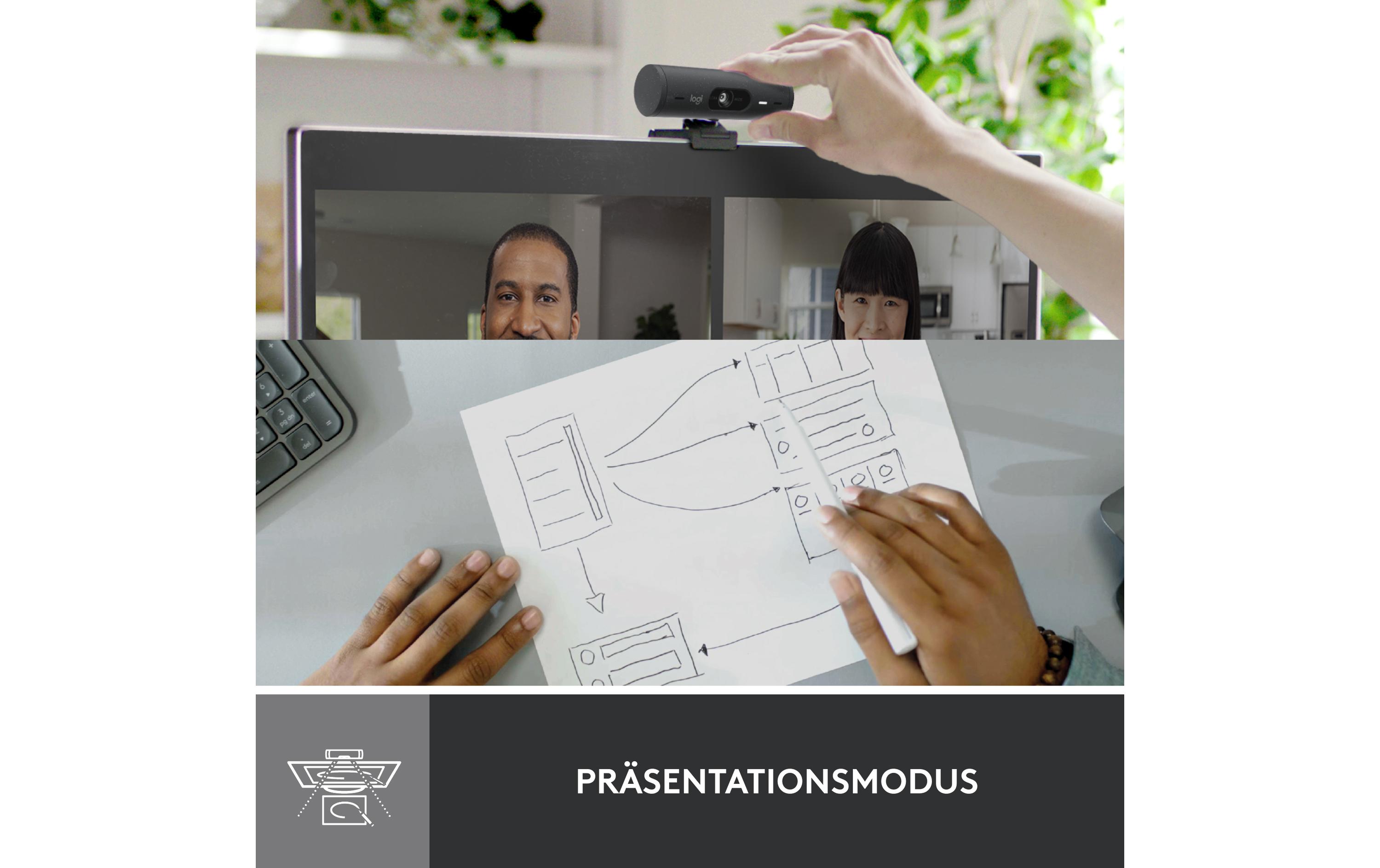 Webcam Brio 500 GraphiteFull HD-Webcam mit RightLight 4 und HDR