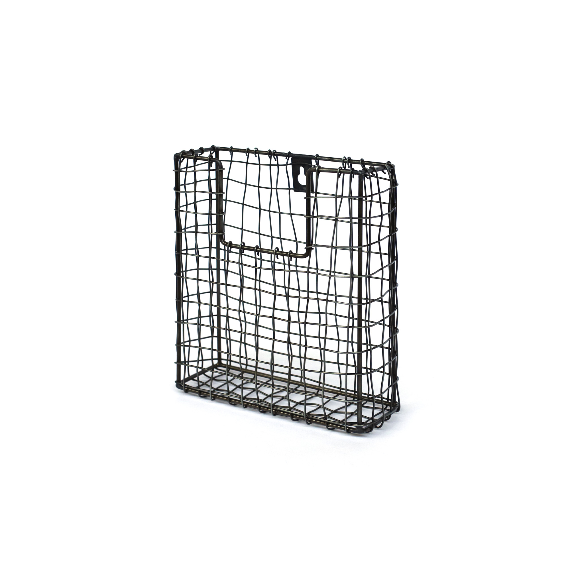 Drahtwandkorb S, schwarz, H 23 cm, B 20 cm, L 7 cm von fischer's lagerhaus