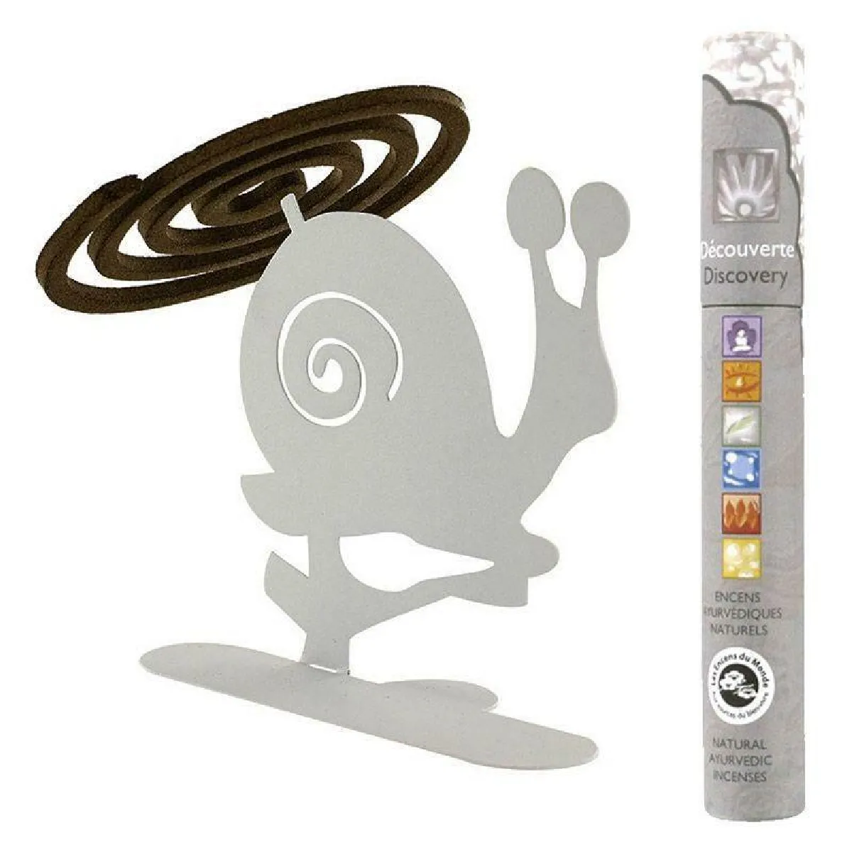 Encens Du Monde Porte-spirales d'encens escargot blanc