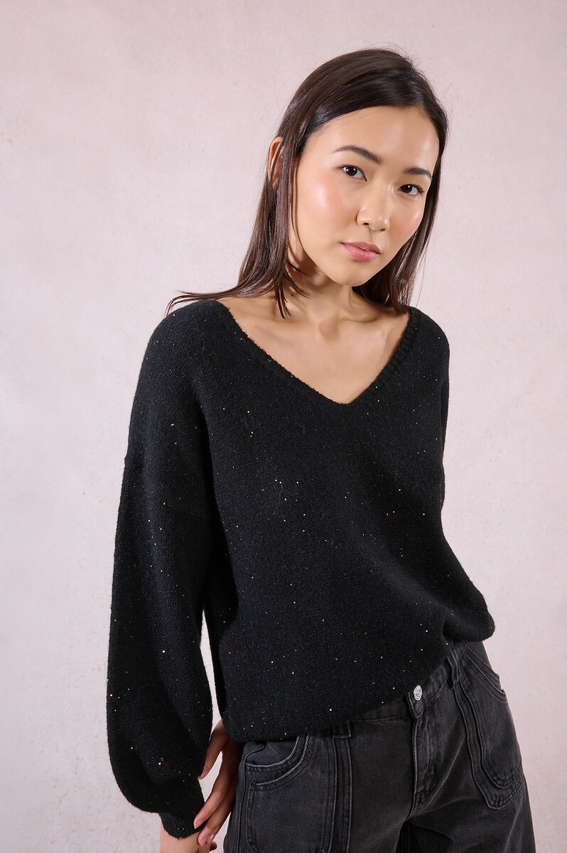 MOLLY BRACKEN<br>Suéter oversized com lantejoulas