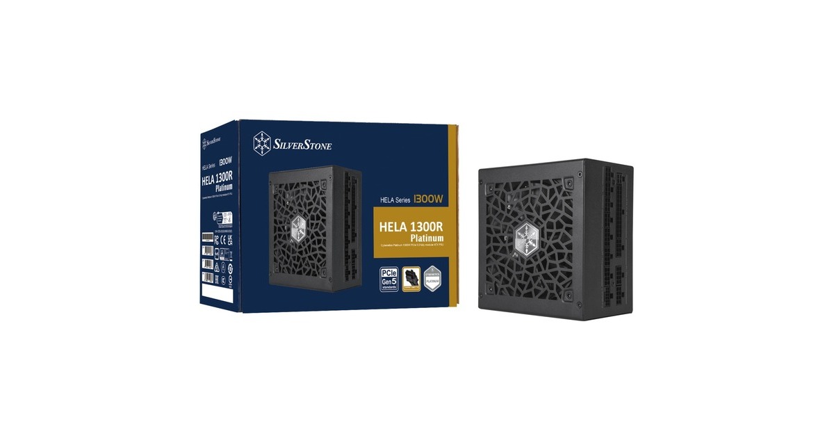 SilverStoneHELA 1300R Platinum, modulaire 1300 watt voeding   (Zwart, 8x PCIe)