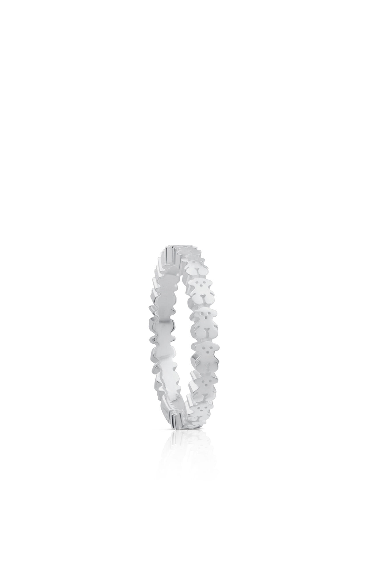 Anel de prata oso Straight - Gris