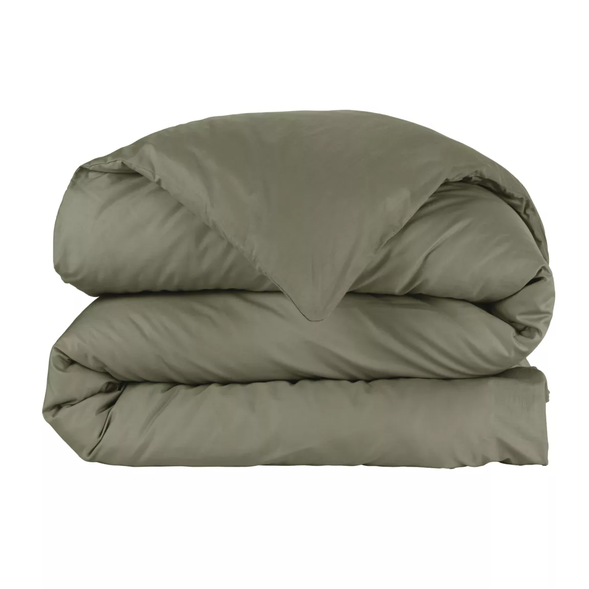 Housse de couette percale de coton (140 x 200 cm) Cali Vert romarin