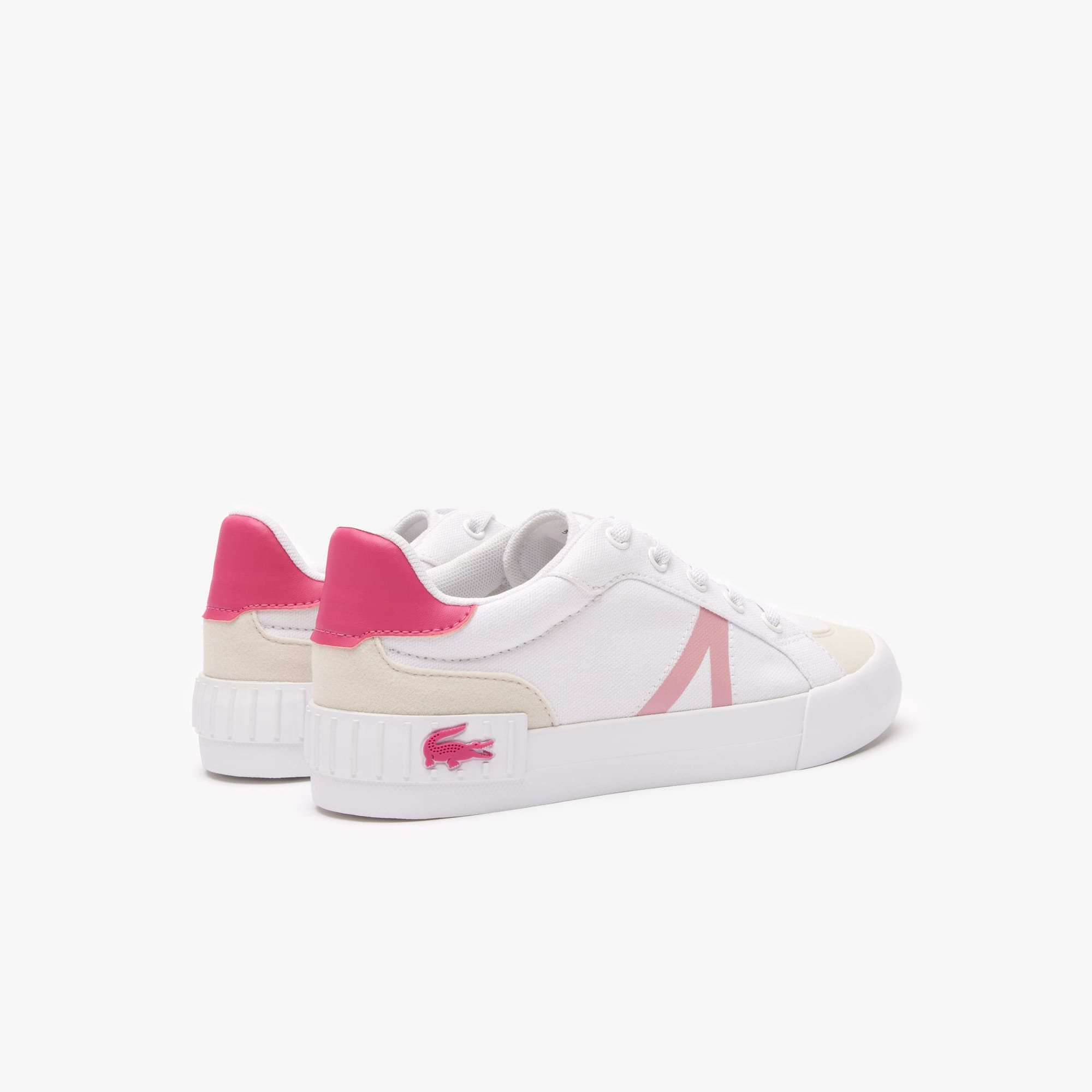 Sneakers L004 enfant en textile color-block Sneakers - Blanc - Lacoste - Enfant